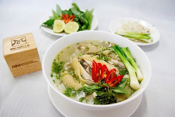 trinh bay mon pho ga