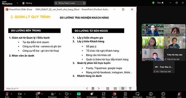 buổi học đo lường trải nghiệm khách hàng